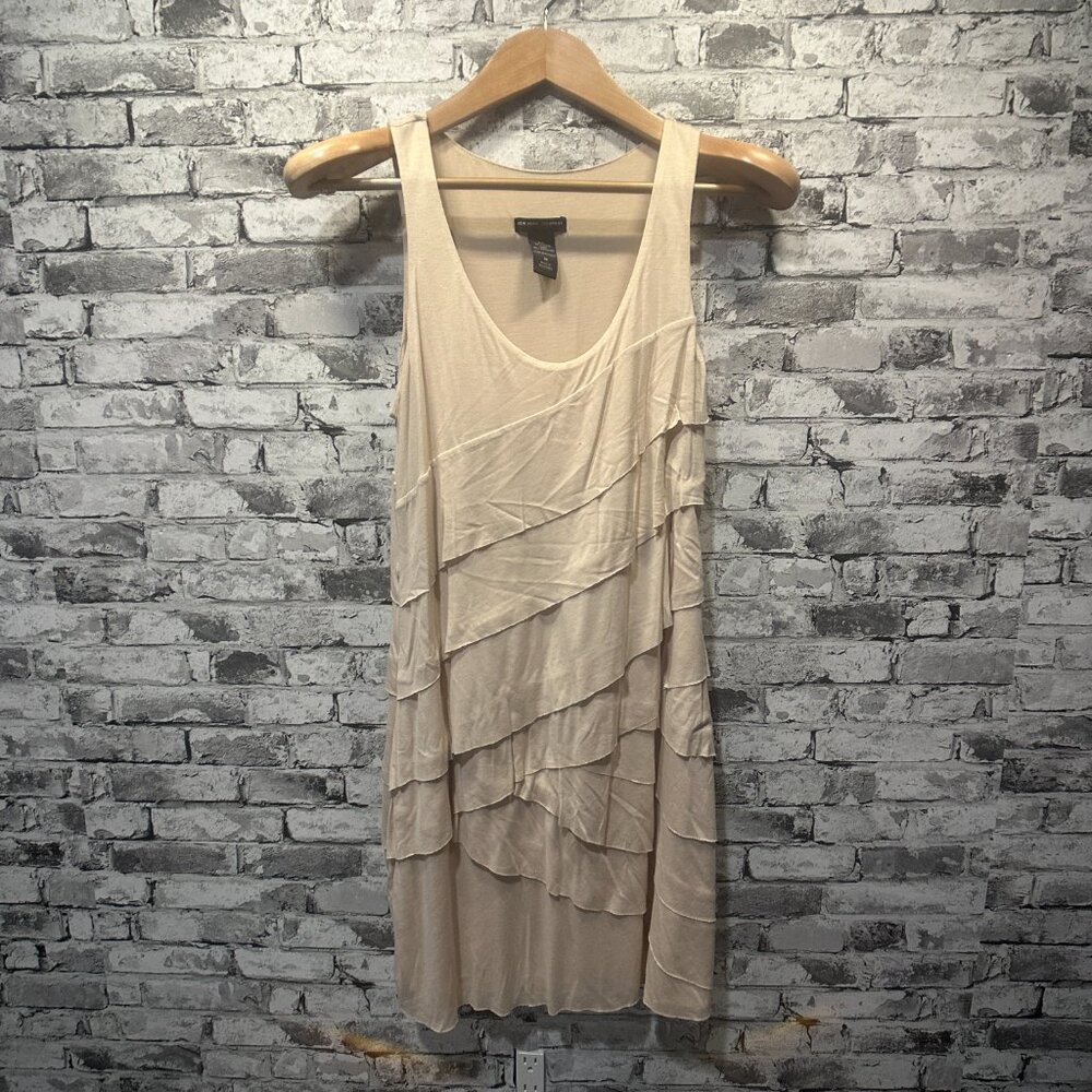 EUC New York & Company Ruffle Midi Dress Size M